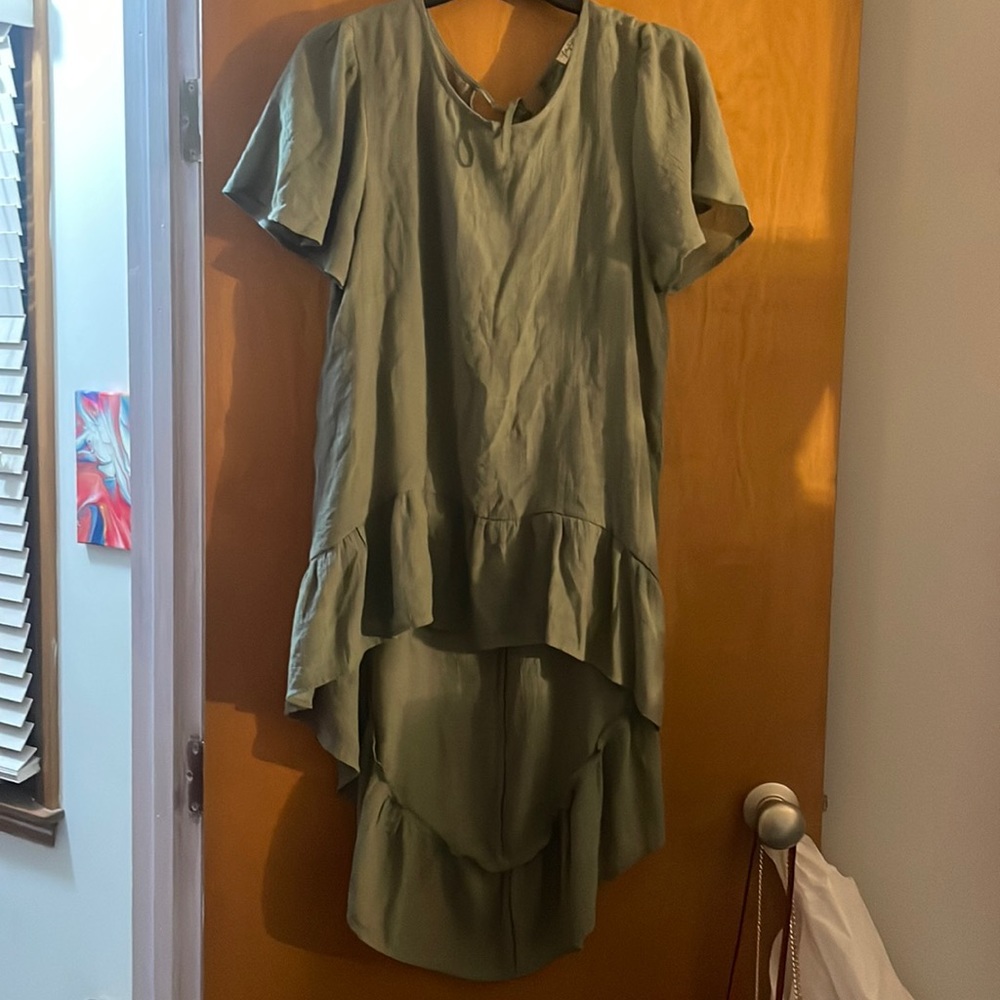 Dress high low !! Army green !